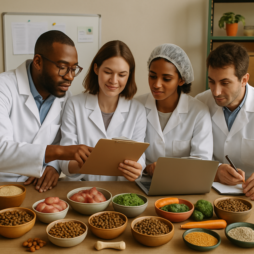 A team of pet food experts